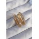 Pirinç Gold Renk Zirkon Taşlı Oval Model Küpe Pirinç Gold Renk Zirkon Taşlı Oval Model Küpe