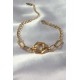 316L Çelik Gold Renk Geometrik Model Zincir Bileklik 316L Çelik Gold Renk Geometrik Model Zincir Bileklik