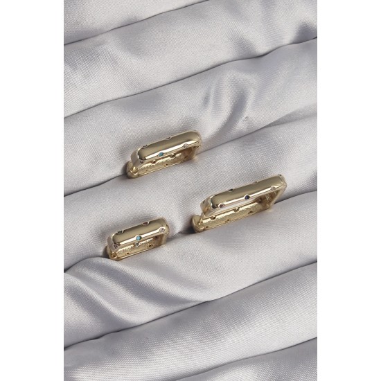 Pirinç Gold Renk Renkli Zirkon Taşlı Kare Model Küpe Seti Pirinç Gold Renk Renkli Zirkon Taşlı Kare Model Küpe Seti