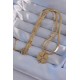 316L Çelik Gold Renk Çift Zincir Yonca Model Kolye 316L Çelik Gold Renk Çift Zincir Yonca Model Kolye
