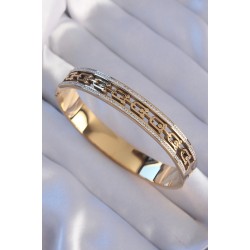 316L Çelik Gold Renk Zirkon Taşlı Model Kelepçe
