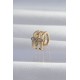 Pirinç Gold Renk Yonca Earcuff Küpe Pirinç Gold Renk Yonca Earcuff Küpe