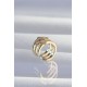 Pirinç Gold Renk Yonca Earcuff Küpe Pirinç Gold Renk Yonca Earcuff Küpe