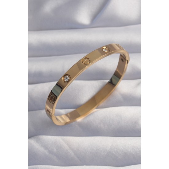 316L Çelik Baby Boy Gold Renk Zirkon Taşlı Model Kelepçe Bilezik 316L Çelik Baby Boy Gold Renk Zirkon Taşlı Model Kelepçe Bilezik
