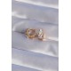 XUPİNG Rose Renk Zirkon Taşlı Minimal Halka Küpe XUPİNG Rose Renk Zirkon Taşlı Minimal Halka Küpe