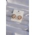 XUPİNG Rose Renk Oval Zirkon Taşlı Burgu Model Küpe