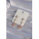 XUPİNG Gold Renk Pembe Zirkon Taşlı Yıldız Model Küpe XUPİNG Gold Renk Pembe Zirkon Taşlı Yıldız Model Küpe