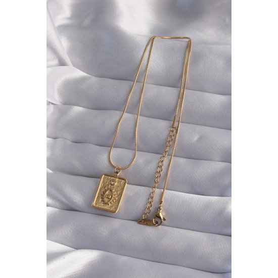 316L Çelik Zincir Gold Renk Zirkon Taşlı Göz Figür Tarot Kolye 316L Çelik Zincir Gold Renk Zirkon Taşlı Göz Figür Tarot Kolye
