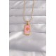 316L Çelik Gold Renk Pembe Mineli Güneş Model Tarot Kolye 316L Çelik Gold Renk Pembe Mineli Güneş Model Tarot Kolye