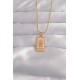 316L Çelik Gold Renk Pembe Mineli El Figür Tarot Kolye 316L Çelik Gold Renk Pembe Mineli El Figür Tarot Kolye