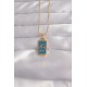 316L Çelik Gold Renk Mavi Mineli El Figür Tarot Kolye 316L Çelik Gold Renk Mavi Mineli El Figür Tarot Kolye
