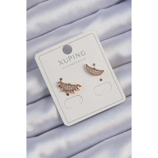Xuping Rose Renk Zirkon Taşlı Ay ve Güneş Tasarımlı Küpe Xuping Rose Renk Zirkon Taşlı Ay ve Güneş Tasarımlı Küpe