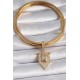 Pirinç Gold Renk Baget Zirkon Taşlı Ajda Charm Pirinç Gold Renk Baget Zirkon Taşlı Ajda Charm