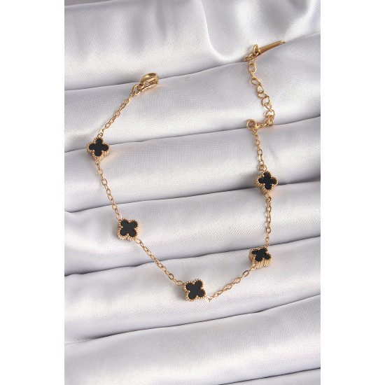 316L Çelik Gold Renk Baby Boy Yonca Model Kadın Bileklik 316L Çelik Gold Renk Baby Boy Yonca Model Kadın Bileklik