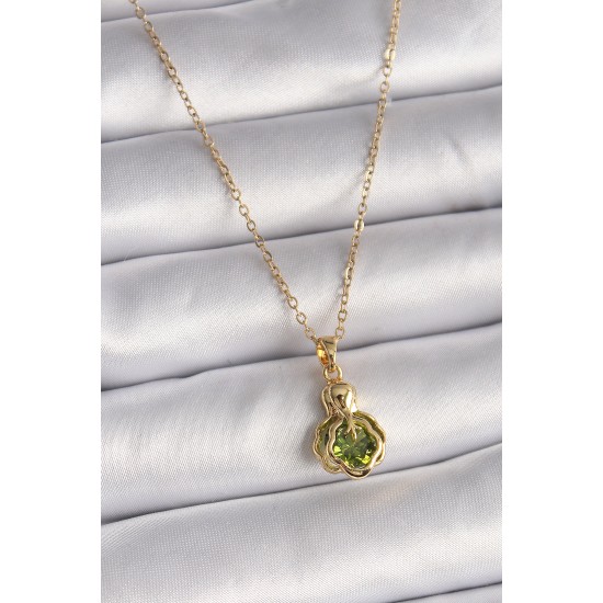 316L Çelik Gold Renk Zincir Yeşil Zirkon Taşlı Vintage Model Kadın Kolye 316L Çelik Gold Renk Zincir Yeşil Zirkon Taşlı Vintage Model Kadın Kolye