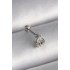 316L Çelik Gümüş Renk Üçgen Zirkon Taşlı Tragus Piercing