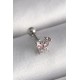316L Çelik Gümüş Renk Pembe Zirkon Taşlı Kelebek Tragus Piercing 316L Çelik Gümüş Renk Pembe Zirkon Taşlı Kelebek Tragus Piercing