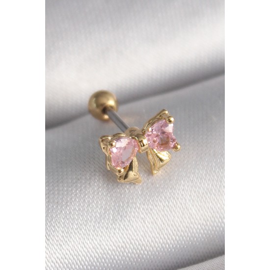 316L Çelik Gold Renk Pembe Zirkon Taşlı Fiyonk Tragus Piercing 316L Çelik Gold Renk Pembe Zirkon Taşlı Fiyonk Tragus Piercing