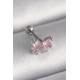 316L Çelik Gümüş Renk Pembe Zirkon Taşlı Fiyonk Tragus Piercing 316L Çelik Gümüş Renk Pembe Zirkon Taşlı Fiyonk Tragus Piercing