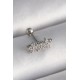 316L Çelik Gümüş Renk Zirkon Taşlı Yonca Tragus Piercing 316L Çelik Gümüş Renk Zirkon Taşlı Yonca Tragus Piercing