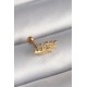 316L Çelik Gold Renk Zirkon Taşlı Dal Tragus Piercing 316L Çelik Gold Renk Zirkon Taşlı Dal Tragus Piercing