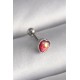 316L Çelik Gümüş Renk Kırmızı Mineli Kalp Tragus Piercing 316L Çelik Gümüş Renk Kırmızı Mineli Kalp Tragus Piercing