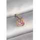 316L Çelik Gold Renk Pembe Mineli Kalp Zirkon Taş Detay Tragus Piercing 316L Çelik Gold Renk Pembe Mineli Kalp Zirkon Taş Detay Tragus Piercing
