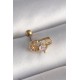 316L Çelik Gold Renk Zirkon Taşlı Toplu İğne Tragus Piercing 316L Çelik Gold Renk Zirkon Taşlı Toplu İğne Tragus Piercing