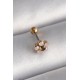 316L Çelik Gold Renk Zirkon Taşlı Çiçek Tragus Piercing 316L Çelik Gold Renk Zirkon Taşlı Çiçek Tragus Piercing