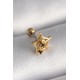 316L Çelik Gold Renk Siyah Zirkon Taş Detay Örümcek Ağ Model Tragus Piercing 316L Çelik Gold Renk Siyah Zirkon Taş Detay Örümcek Ağ Model Tragus Piercing