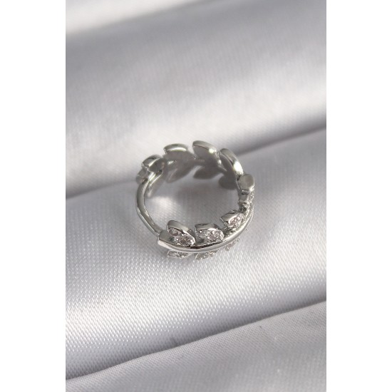 316L Çelik Gümüş Renk Zirkon Taşlı Yaprak Model Tragus Piercing 316L Çelik Gümüş Renk Zirkon Taşlı Yaprak Model Tragus Piercing