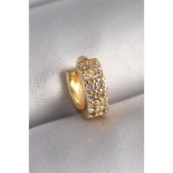 316L Çelik Gold Renk Zirkon Taşlı Tragus Piercing 316L Çelik Gold Renk Zirkon Taşlı Tragus Piercing