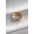 316L Çelik Gold Renk Zirkon Taşlı Mavi Taş Detay Tragus Piercing
