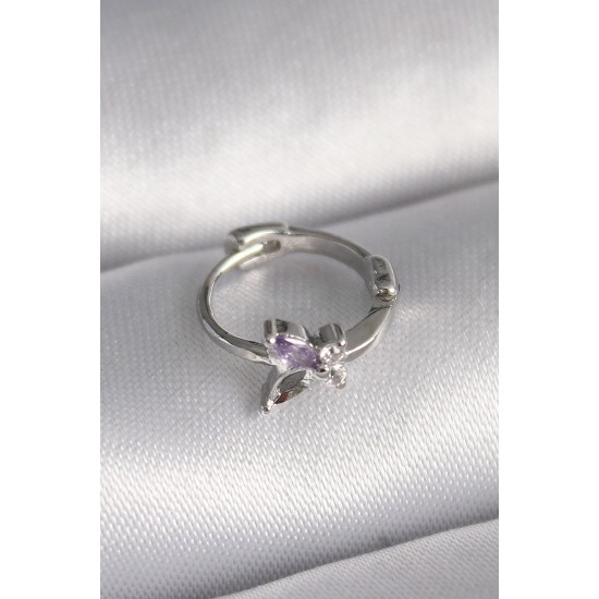 316L Çelik Gümüş Renk Zirkon Taşlı Kelebek Model Tragus Piercing 316L Çelik Gümüş Renk Zirkon Taşlı Kelebek Model Tragus Piercing