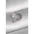 316L Çelik Gümüş Renk Pembe Zirkon Taşlı Kelebek Model Tragus Piercing