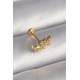 316L Çelik Gold Renk Zirkon Taş Detaylı Yaprak Model Tragus Piercing 316L Çelik Gold Renk Zirkon Taş Detaylı Yaprak Model Tragus Piercing