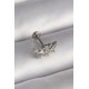 316L Çelik Gümüş Renk Dal Model Zirkon Taş Detaylı Tragus Piercing 316L Çelik Gümüş Renk Dal Model Zirkon Taş Detaylı Tragus Piercing