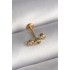 316L Çelik Gold Renk Zirkon Taşlı Tragus Piercing