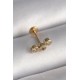 316L Çelik Gold Renk Zirkon Taşlı Tragus Piercing 316L Çelik Gold Renk Zirkon Taşlı Tragus Piercing
