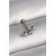 316L Çelik Gümüş Renk Zirkon Taşlı Tragus Piercing 316L Çelik Gümüş Renk Zirkon Taşlı Tragus Piercing