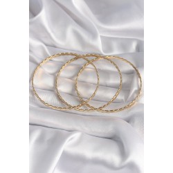 316L Çelik Gold Renk 65 mm Burma Ajda Model Kadın Bilezik