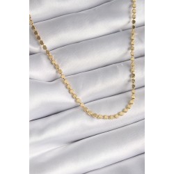 316L Çelik Gold Renk Ezme Kadın Kolye