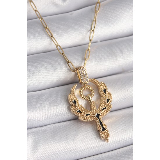 316L Çelik Gold Renk Zirkon Taşlı Anka Kuşu Model Kadın Kolye 316L Çelik Gold Renk Zirkon Taşlı Anka Kuşu Model Kadın Kolye