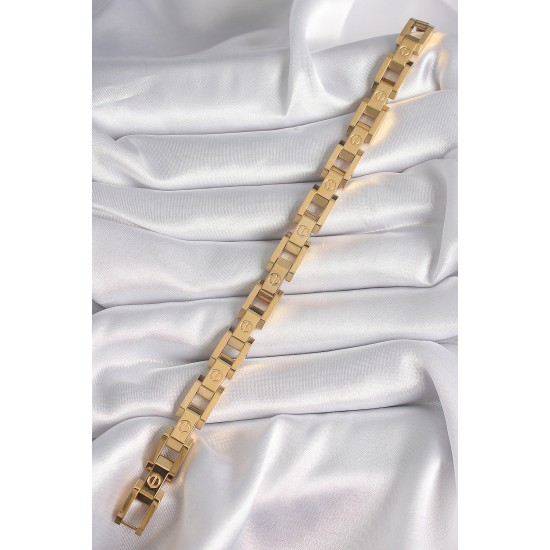 316L Çelik Gold Renk Unisex Bileklik 316L Çelik Gold Renk Unisex Bileklik