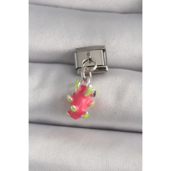 316L Çelik Gümüş Renk Sallantı Ejder Meyvesi Model Nomination Charm 316L Çelik Gümüş Renk Sallantı Ejder Meyvesi Model Nomination Charm
