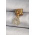 316L Çelik Gold Renk Sallantı Zirkon Taşlı Nal Model Nomination Charm