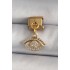 316L Çelik Gold Renk Sallantı Zirkon Taşlı Göz Model Nomination Charm