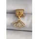 316L Çelik Gold Renk Sallantı Zirkon Taşlı Göz Model Nomination Charm 316L Çelik Gold Renk Sallantı Zirkon Taşlı Göz Model Nomination Charm