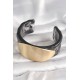 Siyah Mermer Desen Akrilik Plastik Gold Oval Plaka Model Vintage Kadın Bilezik Siyah Mermer Desen Akrilik Plastik Gold Oval Plaka Model Vintage Kadın Bilezik