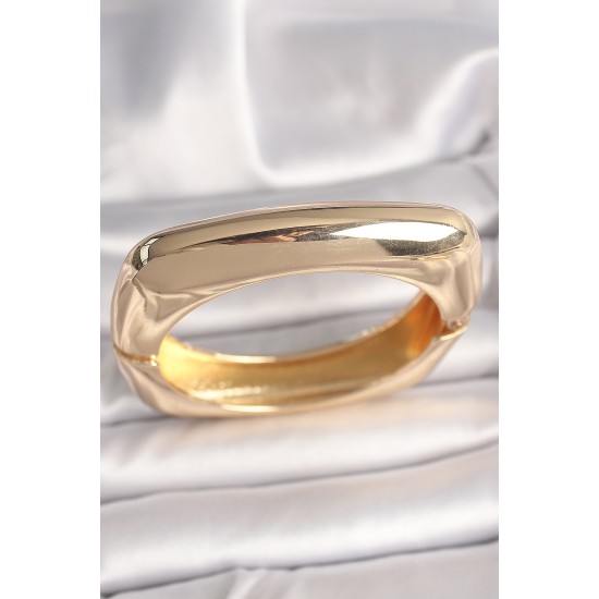 Pirinç Gold Renk Kare Model Kadın Kelpeçe Pirinç Gold Renk Kare Model Kadın Kelpeçe